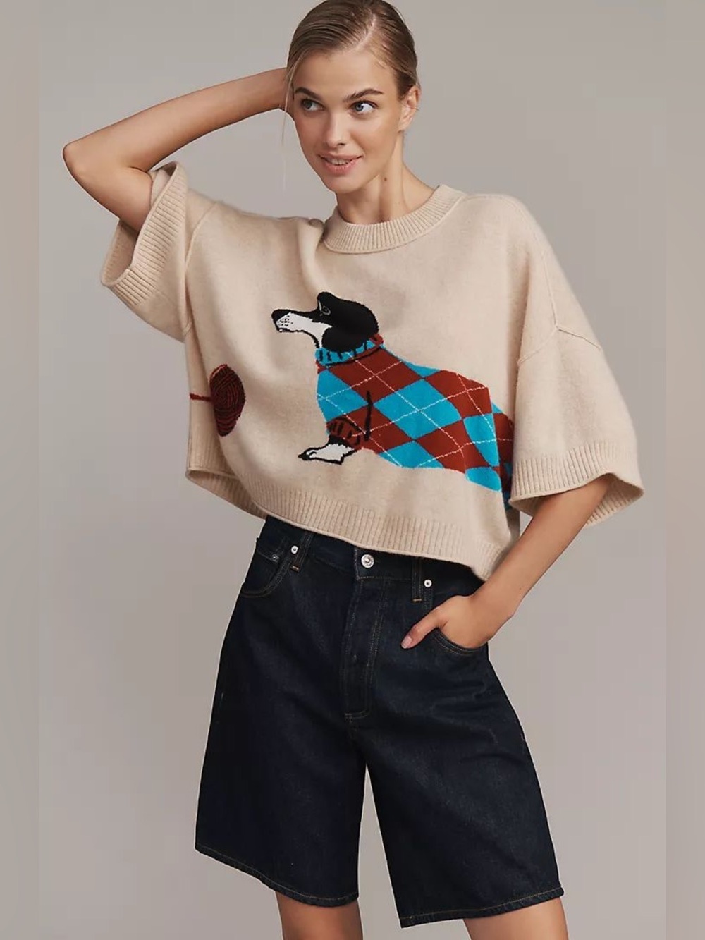 Anthropologie Goldie Cashmere Crew Neck Sweater Size Xs